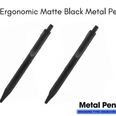 Ergonomic Matte Black Metal Pen