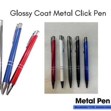 Glossy Coat Metal Click Pen