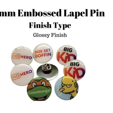 25mm Embossed Lapel pin Finish Type